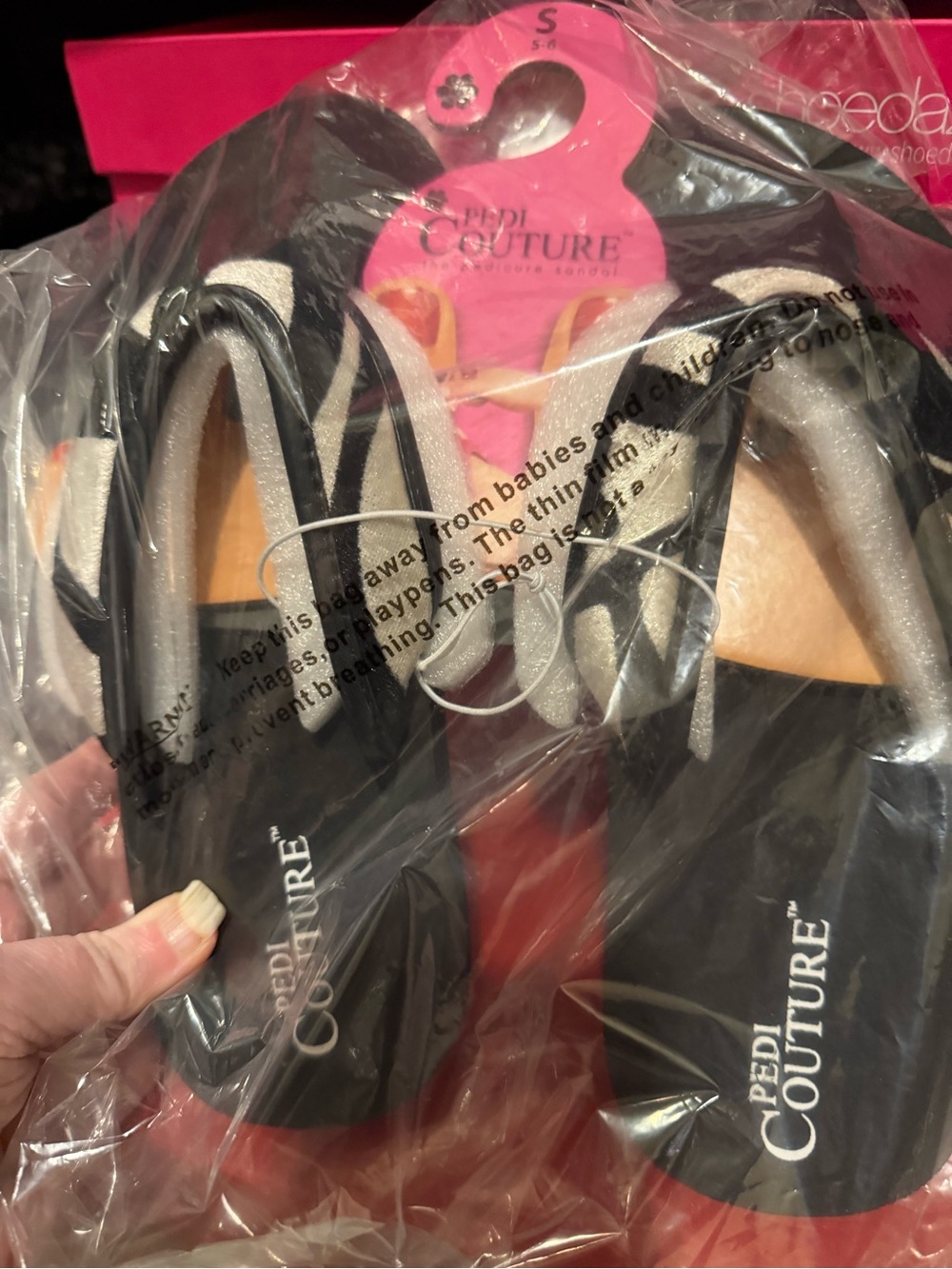 Black Pedicure Sandals